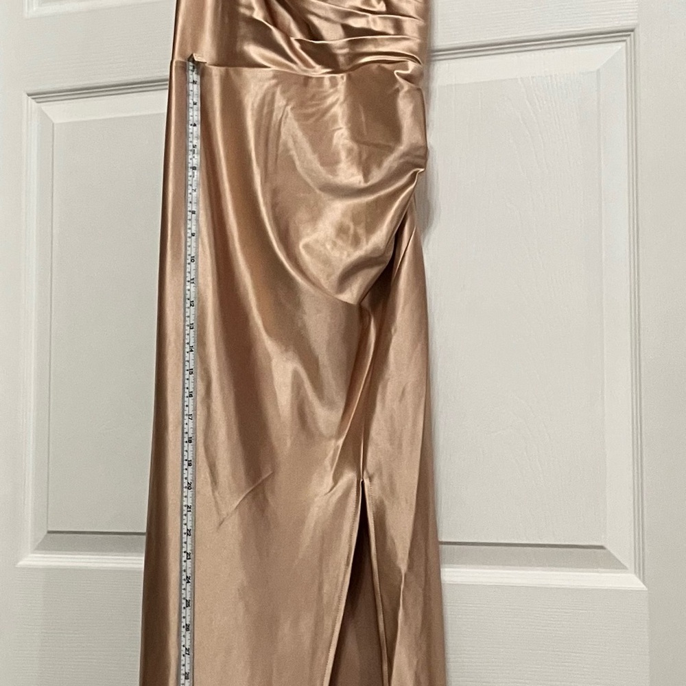 Satin Maxi Dress in Champagne - Elegant Evening Gown